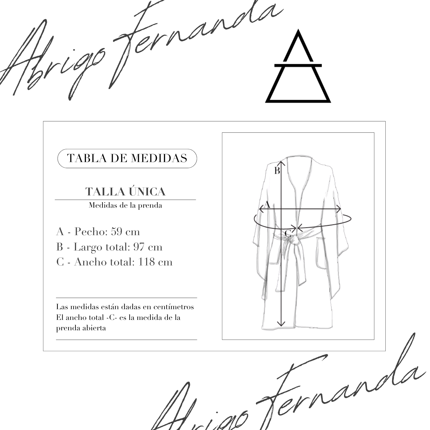 Tallas, size, turbay, estefania,ABRIGO FERNANDA